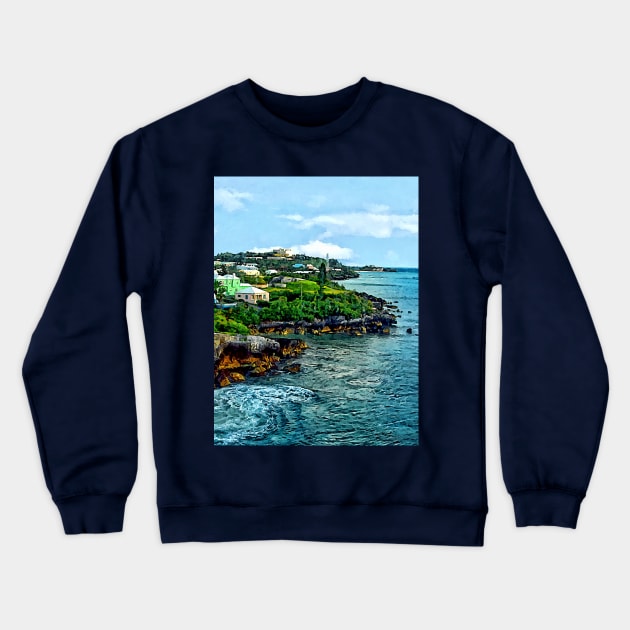 Bermuda - St. George Bermuda Shoreline Crewneck Sweatshirt by SusanSavad